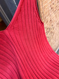 Kimono in maglia di cotone fragola