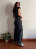 PRE ORDINE • Panta palazzo denim grigio