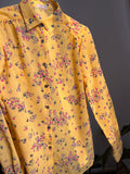 Camicia anni 70 gialla fiori