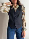 Gilet gessato blu