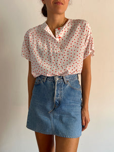 Camicia bianca pois rossi