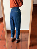 Pantaloni con pince di jeans