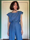 Maglietta sartoriale denim azzurro