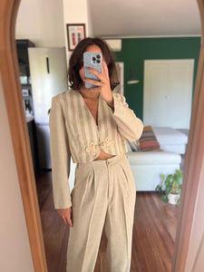 Completo di lino beige