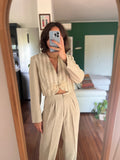 Completo di lino beige