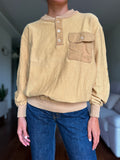 Felpa in maglia color caramello