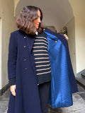 Cappotto svasato blu