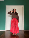 Set gonna + maglione • rosso, rosa e cioccolato