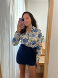 Combo “al contrario”  pareo + camicia • blu