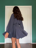 Abito con cintura cupro wash grigio
