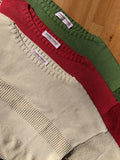 Maglione righe traforate • pistacchio