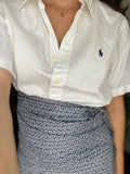 Combo pareo + camicia Ralph Lauren • bianco e indaco