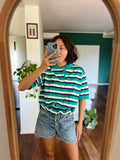 Polo Gilbi Lacoste righe ottanio