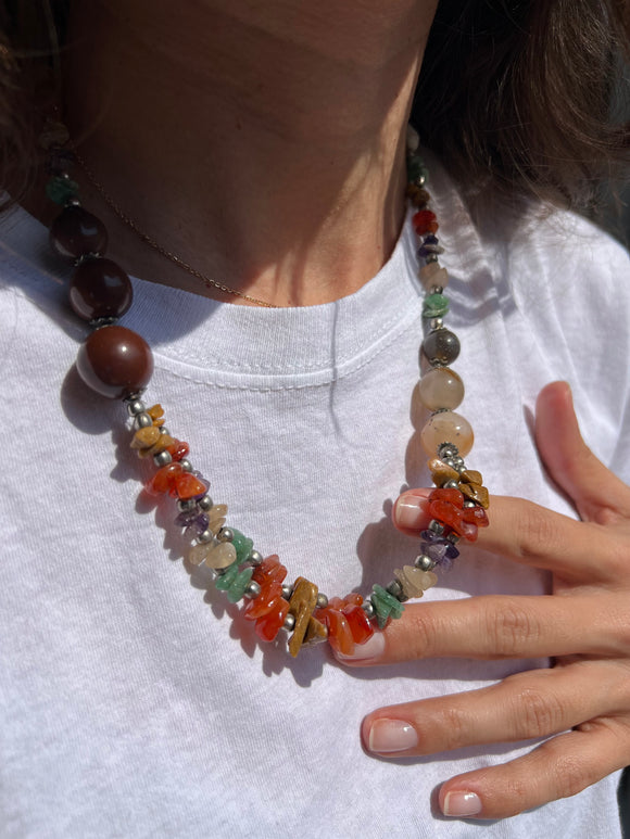 Collana pietre colorate
