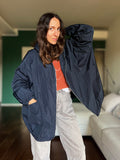Bomber sartoriale blu