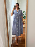 Abito a quadretti bianchi e blu