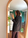 Blazer nero quadri vinaccia