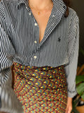 Combo pareo + camicia Ralph Lauren • righe e pavoni