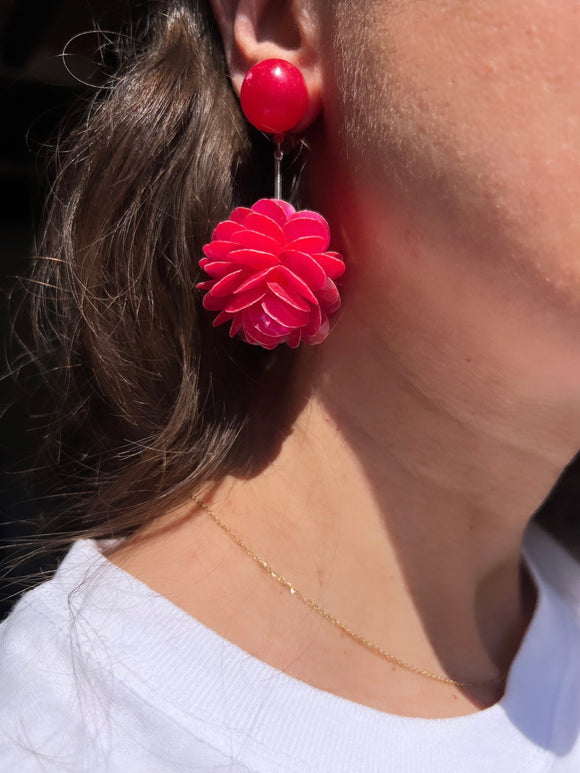 Orecchini clip pendenti ciliegia