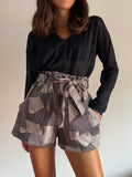 Pantaloncino jacquard oro-argento
