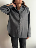 Camicia ampia denim grigio