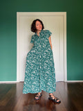 Chemisier lungo stile 90s verde bottiglia