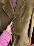 Blazer velluto a coste oliva