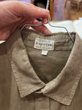 Camicia di lino marrone