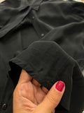 Camicia nera di seta