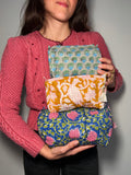 Beauty case di cotone fiori colorati
