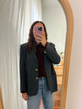 Blazer grigio scuro mono petto