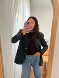 Blazer grigio scuro mono petto