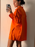Camicia ampia arancione