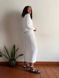 Maglione corto bianco