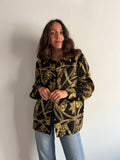 Camicia di seta nera e oro