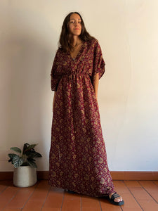 Kimono dress vinaccia