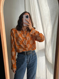 Camicia indiana modello maschile arancione
