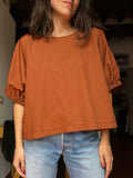 Blusa oversize cannella