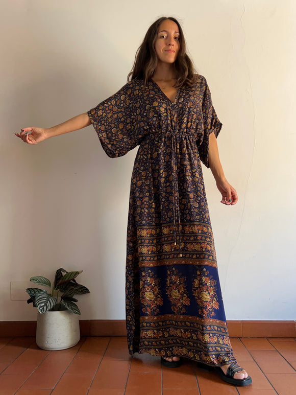 Kimono dress blu scuro