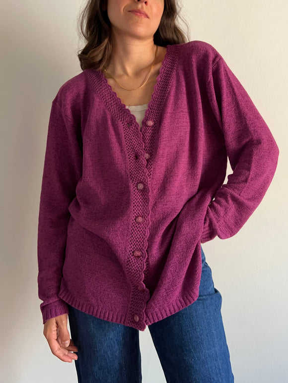 Cardigan violetto