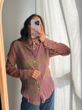 Camicia indiana modello maschile lilla e verde
