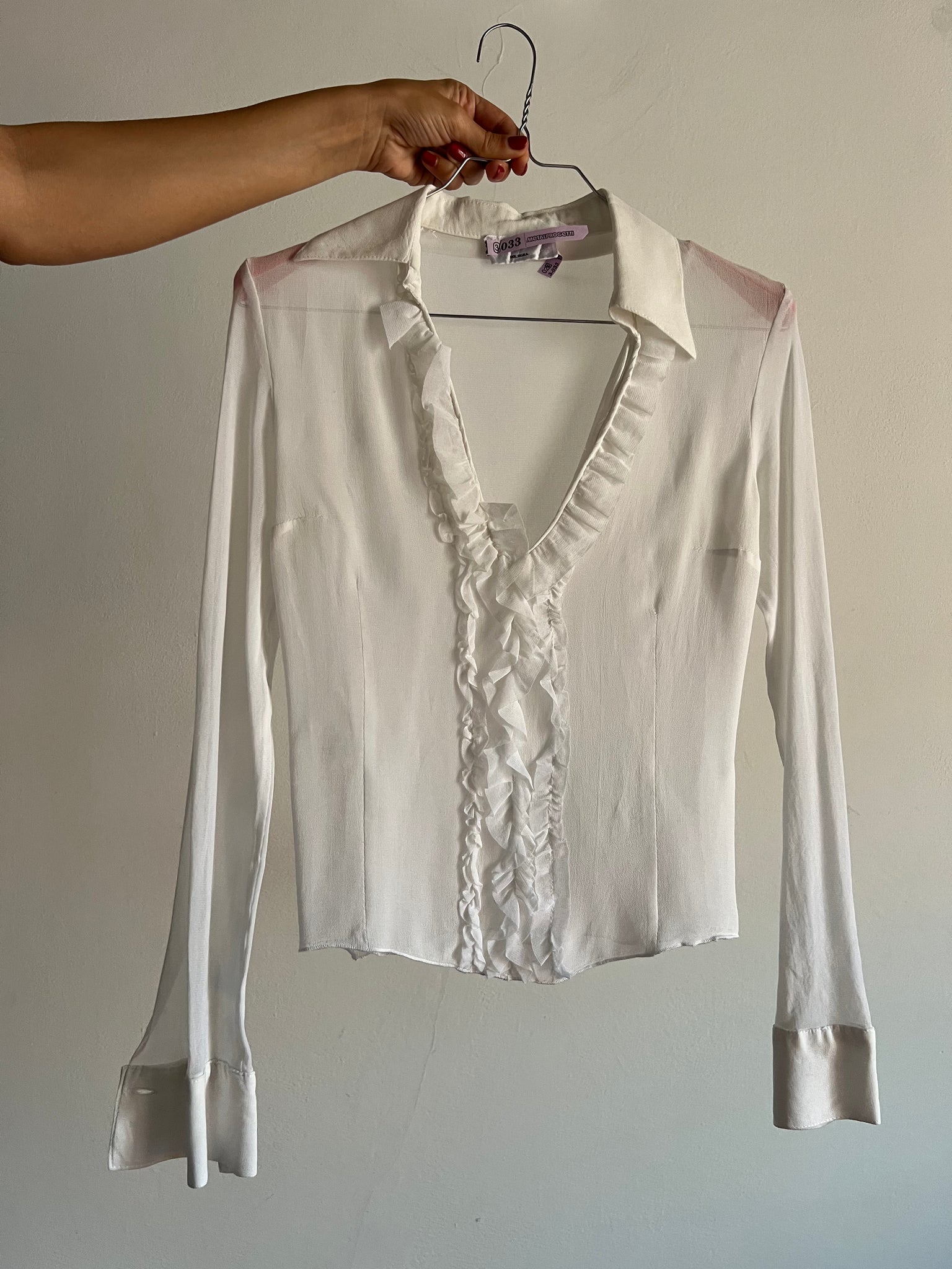 Camicia bianca trasparente Celestina Vintage