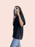 Camicia nera mezza manica