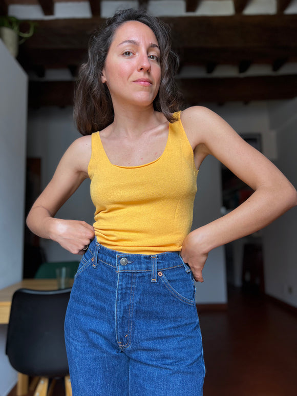 Top giallo in maglia