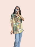 Camicia di seta dipinta