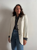 Blazer di lino bianco