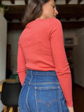 Maglia a coste corallo