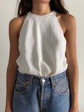 Top in maglia bianco