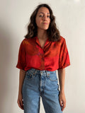 Camicia di seta mattone
