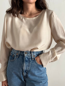 Blusa di seta avorio